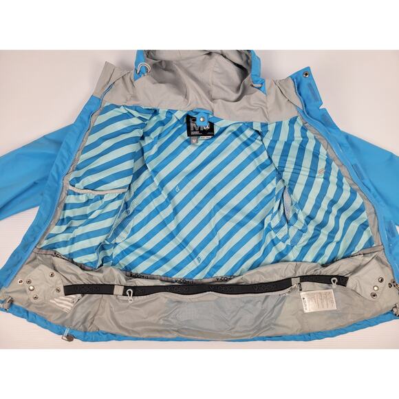 Volcom Womens Medium Thermonite Creston‎ Snowboard Ski Jacket Blue Vented Hooded - Picture 7 of 16